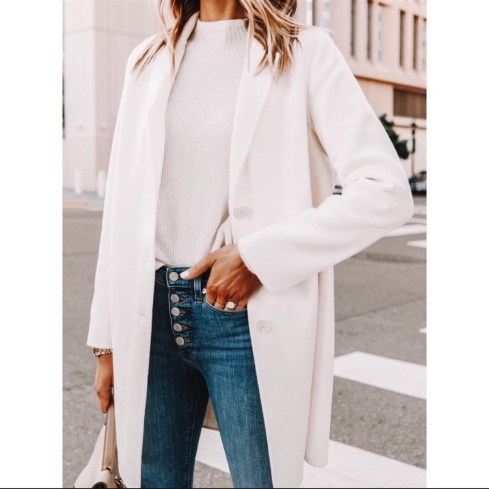 Xs s ivory banana republic trench coat